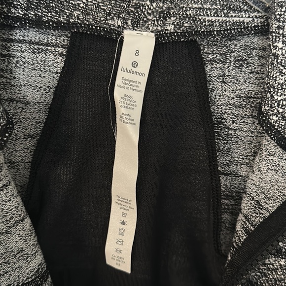 Lululemon Define Jacket Rush Jacquard Black White Size 8 - Picture 8 of 11